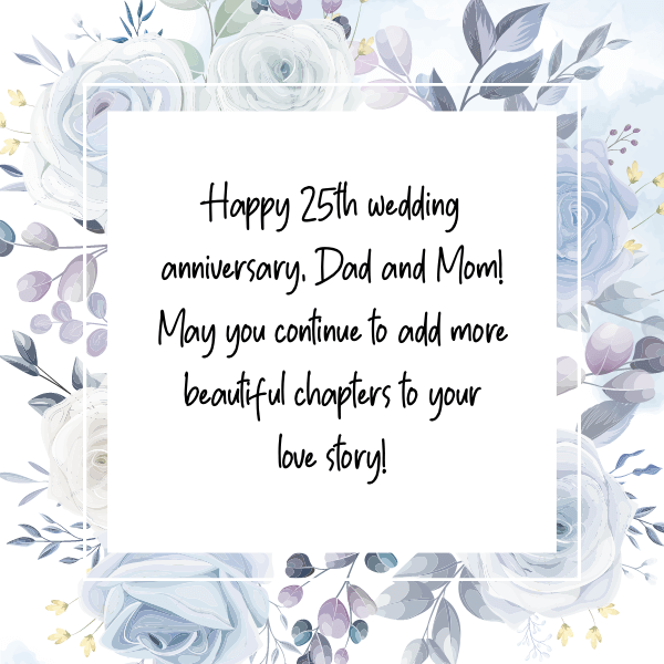 25th Wedding Anniversary Wishes