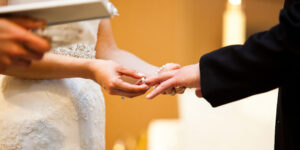 exchanging rings for Second Wedding