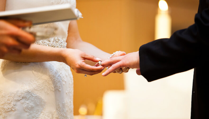 exchanging rings for Second Wedding
