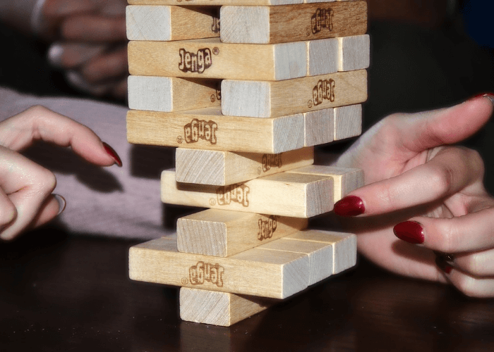 Tie the knot Jenga