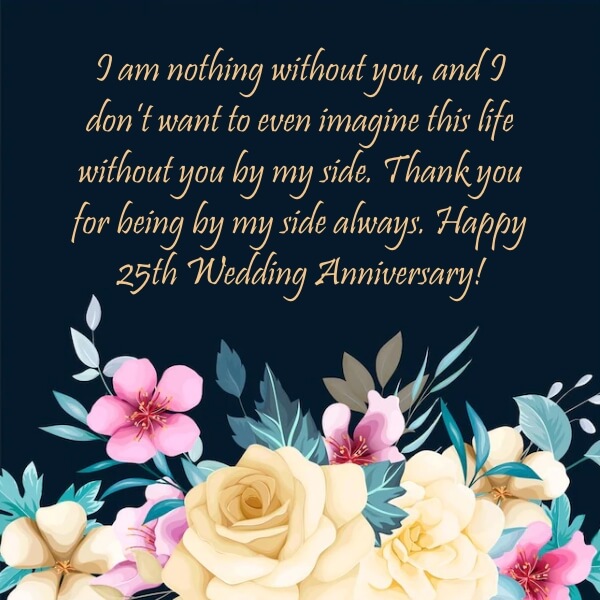 90+ Best 25th Wedding Anniversary Wishes for Husband