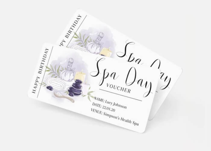 Spa Day Gift Card