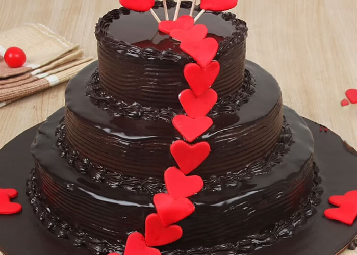 3 Tier Chocolate Truffle Cake