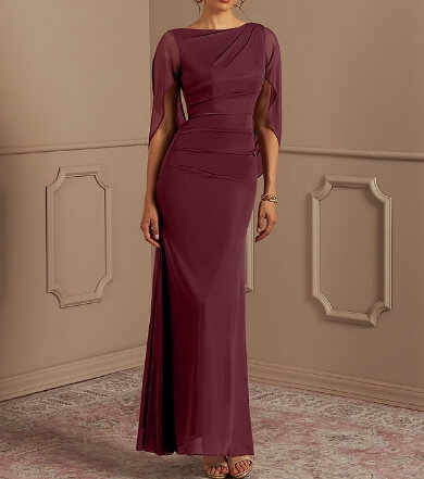 Azazie Belladonna Dress In Cabernet