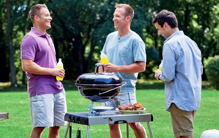 A backyard barbecue picnic