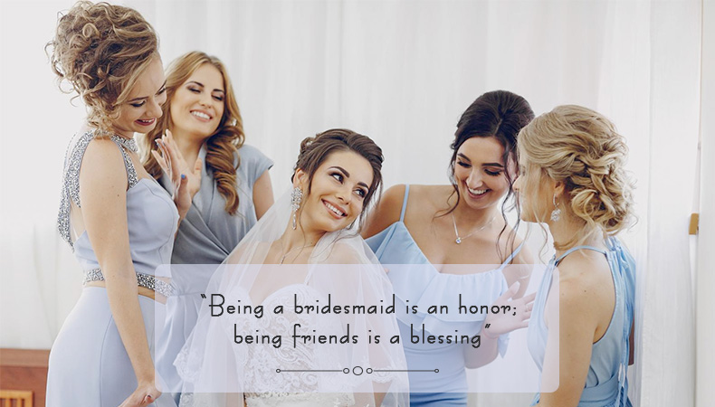 Beautiful Bride with Bridesmaids