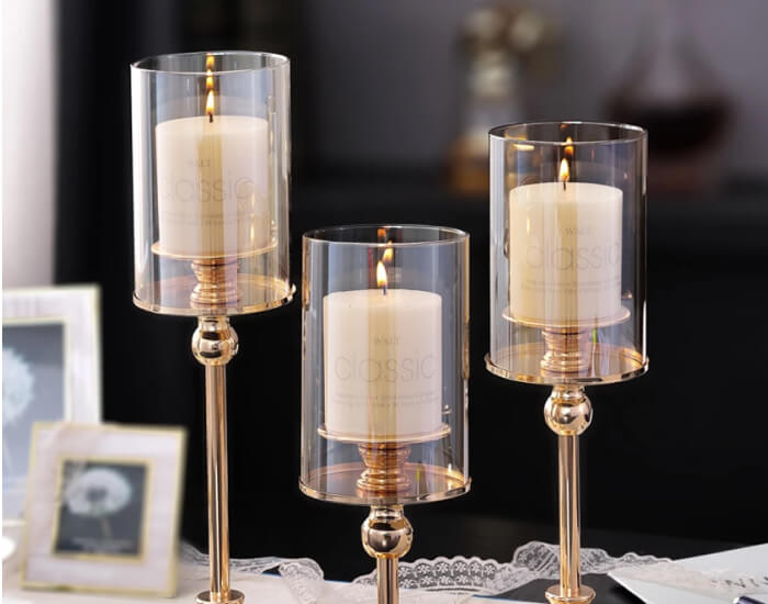 Crystal Glass Candle Holder