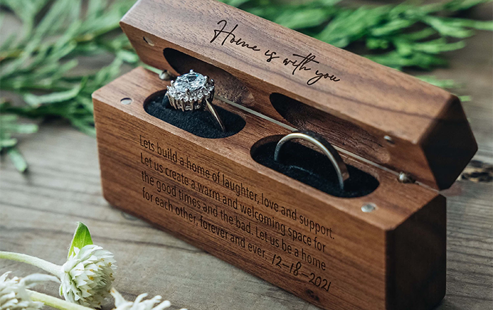 Order a personalized ring box