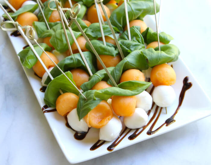 Melon Caprese Skewers