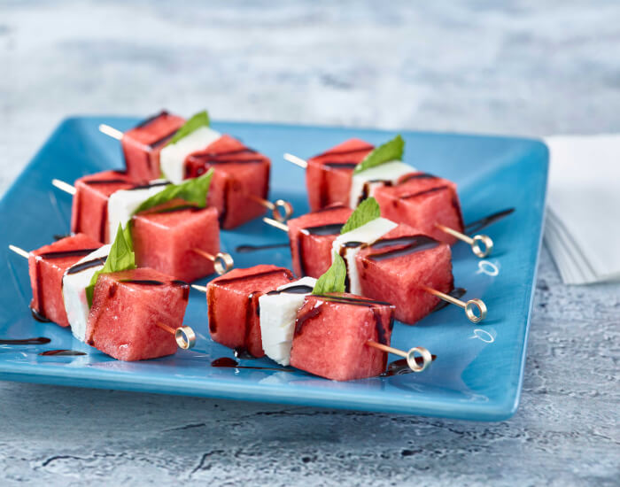 Watermelon, Feta, and Mint Skewers