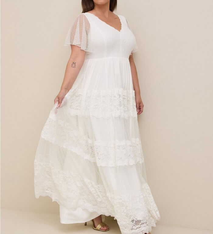 Boho wedding dress plus size