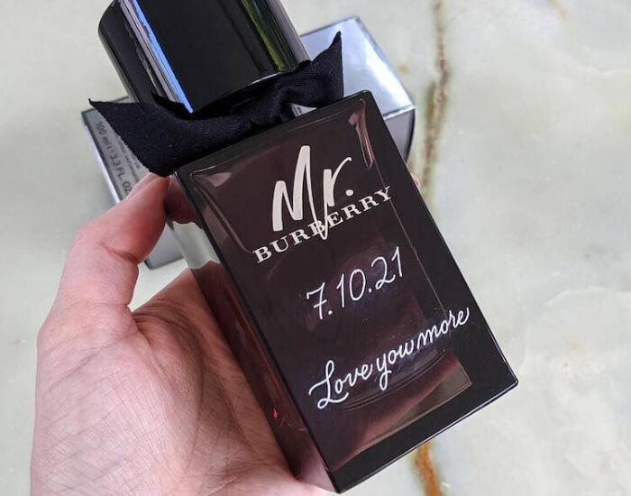 Custom engraved perfume