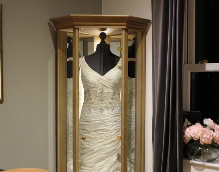 Framed wedding gown