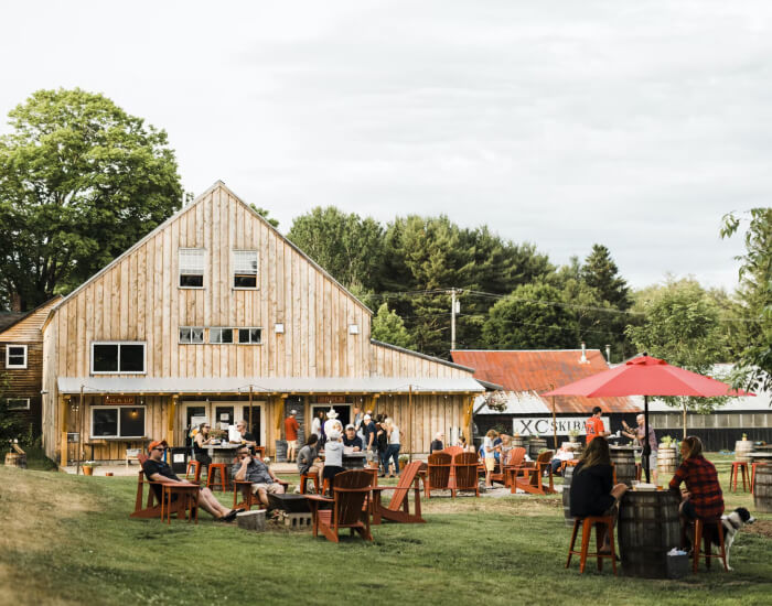 Oxbow beer garden in oxford, Maine