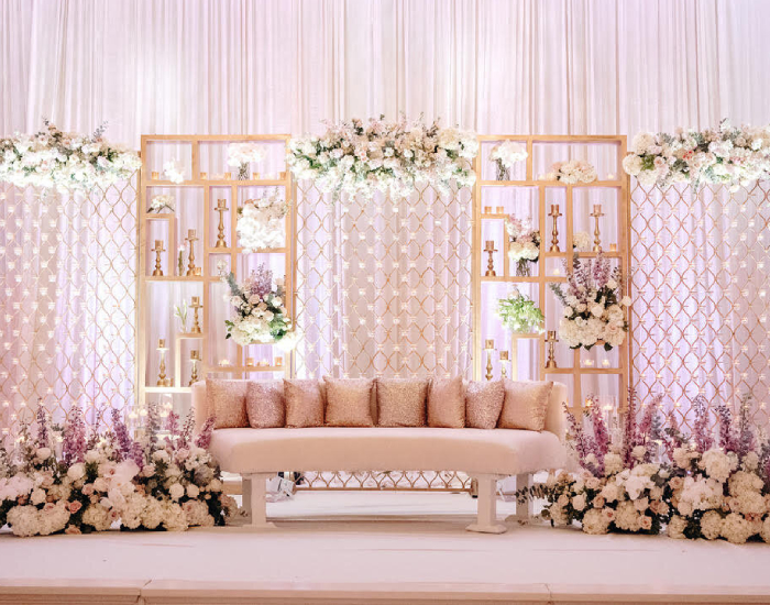 Pastel Decor For Wedding Stage Decoration