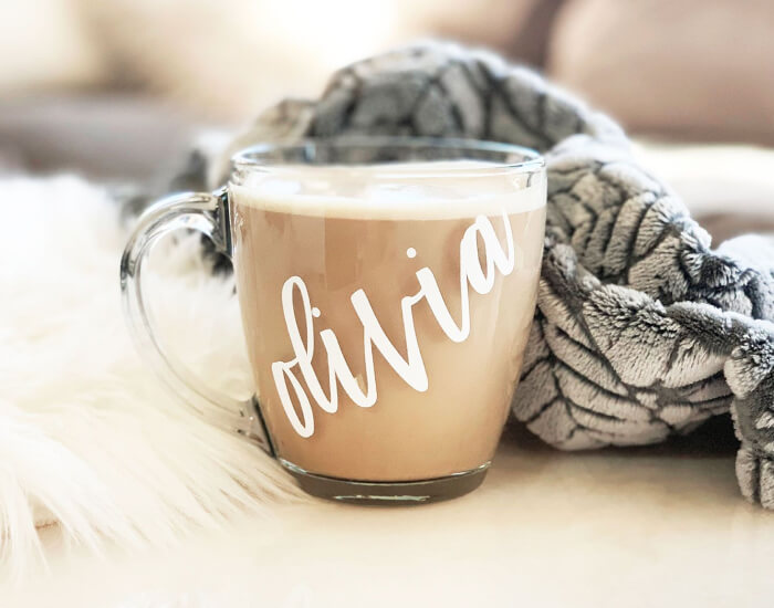 Personalized Glass Coffee Mug