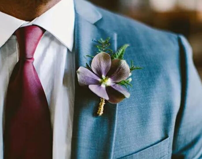 Purple Clematis Boutonniere