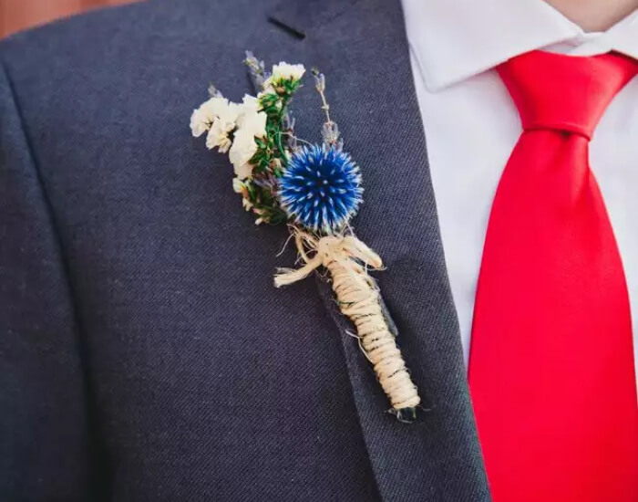 Rustic Thistles Boutonniere