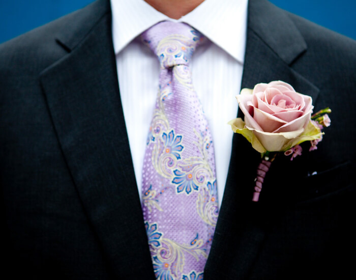 Single rose boutonniere