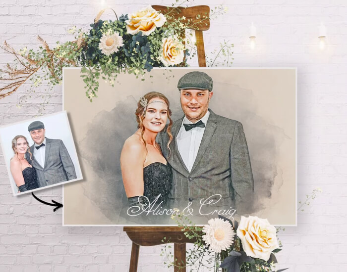 Wedding Couple Custom Painting