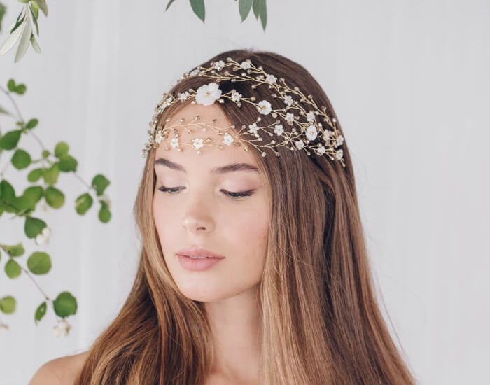 Bridal headband vs. hairstyles - Model Chic - Formal & Bridesmaid Dresses