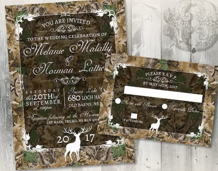 Camo Wedding Invitations