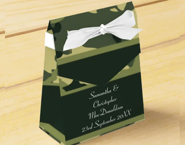 Camouflage Wedding Favours