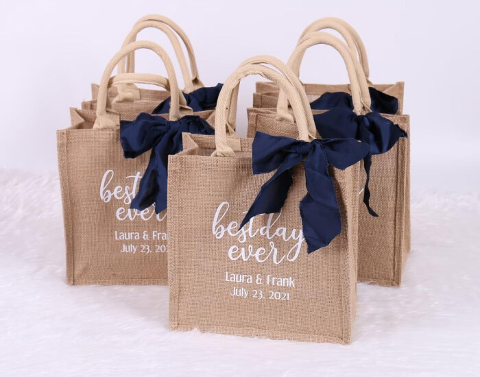 Lovely Leaf Welcome Custom Wedding Favor Bags