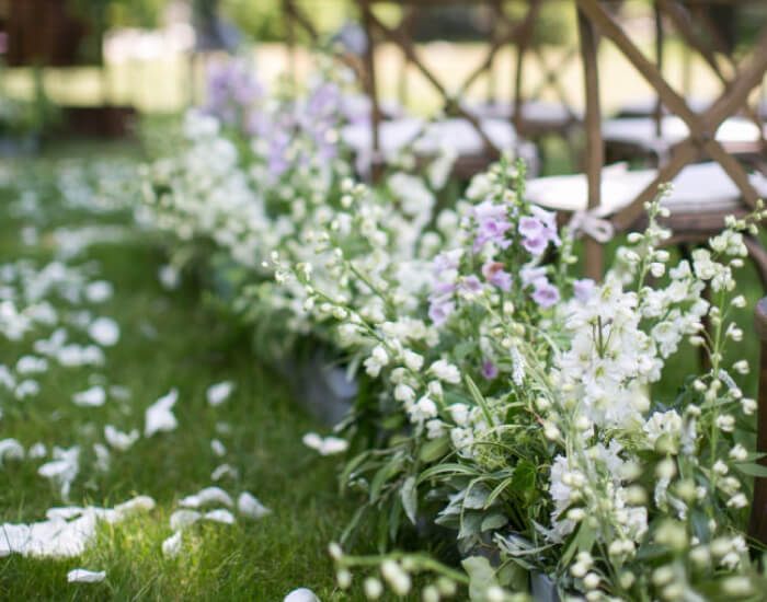 Use Locally Grown Flowers or Plants to Decorate the Ceremony Site