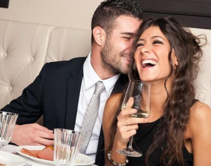 Remember to smile and laugh on your first date