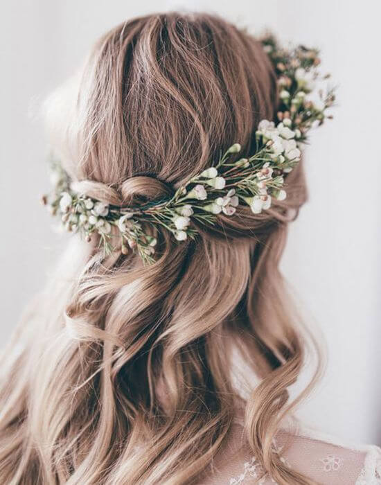Braided crown with a flower crown
