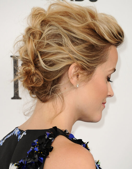 High Pinned-Up Bun