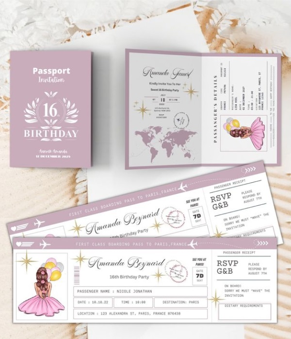 Modern wedding invitation card design