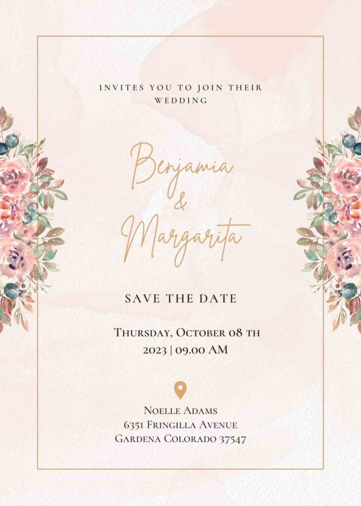 marriage invitation card design