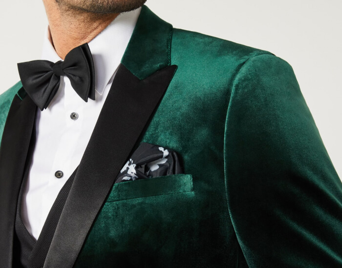 Sage Green Tuxedos with Black Lapels