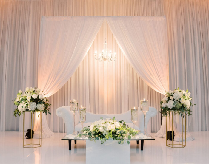 Drapes and Fabrics wedding