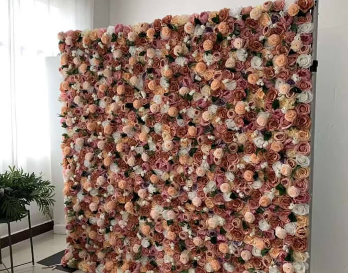 Faux Floral Wall Photo Booth