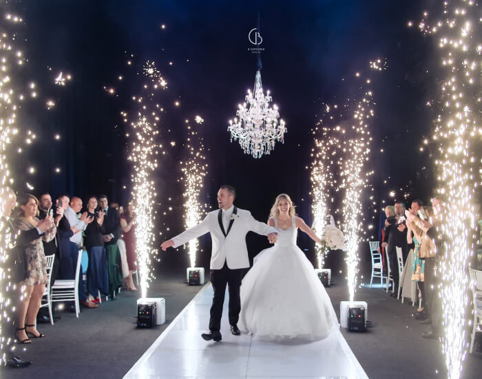 Fireworks and Sparklers_ Illuminating Your Grand Reception Entry