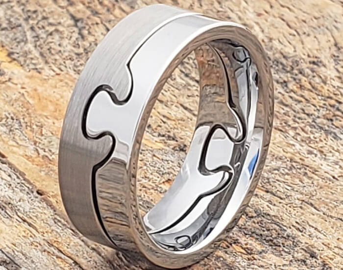 Tungsten Puzzle Ring