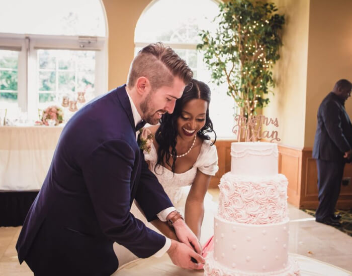 Wedding Cake with Scroll Work