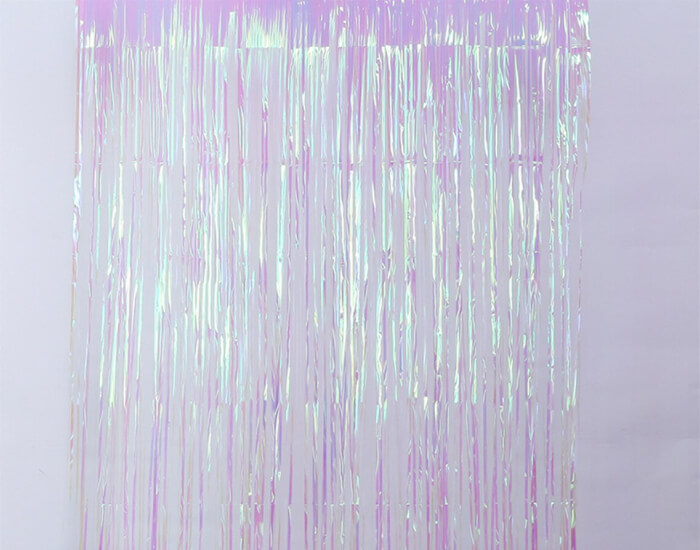 White Tinsel Backdrop Photo Booth