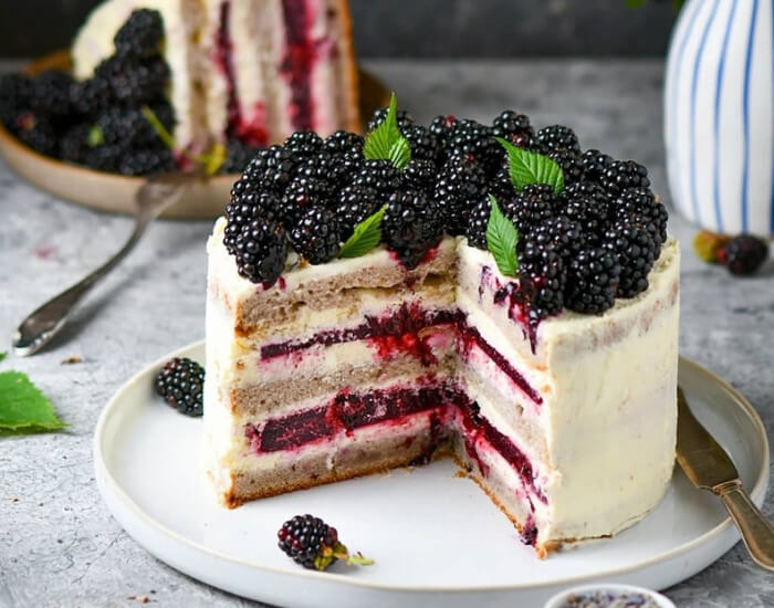 Lavender Lemon Blackberry Cake