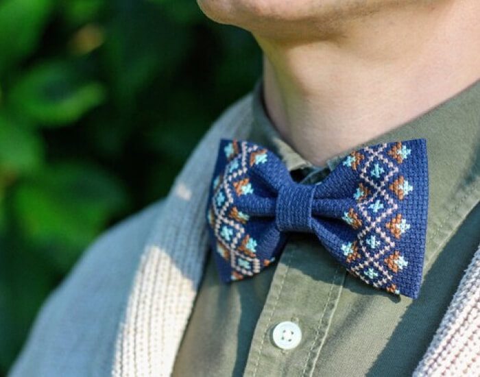 Monogrammed bow ties