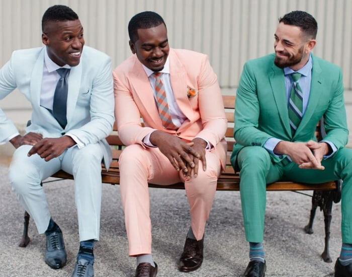 Pastel-colored suits for a breezy and relaxed vibe