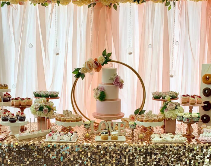 Rose Gold Theme Bridal Shower Decoration