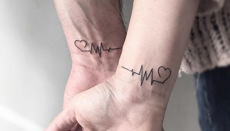 Matching Tattoos for Newlyweds Couple