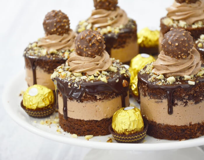 Miniature Ferrero Rocher Crunch Cake