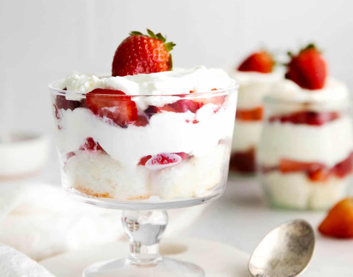 Miniature Strawberry Mascarpone Shortcake Trifle