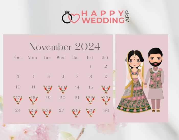 November wedding dates 2024