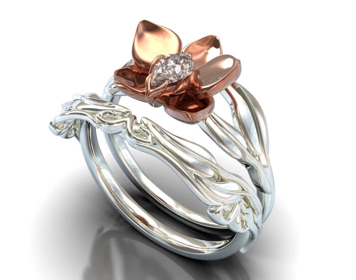 Orchids Floral Ring
